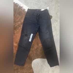 Old Navy Black Distressed Boyfriend Jeans